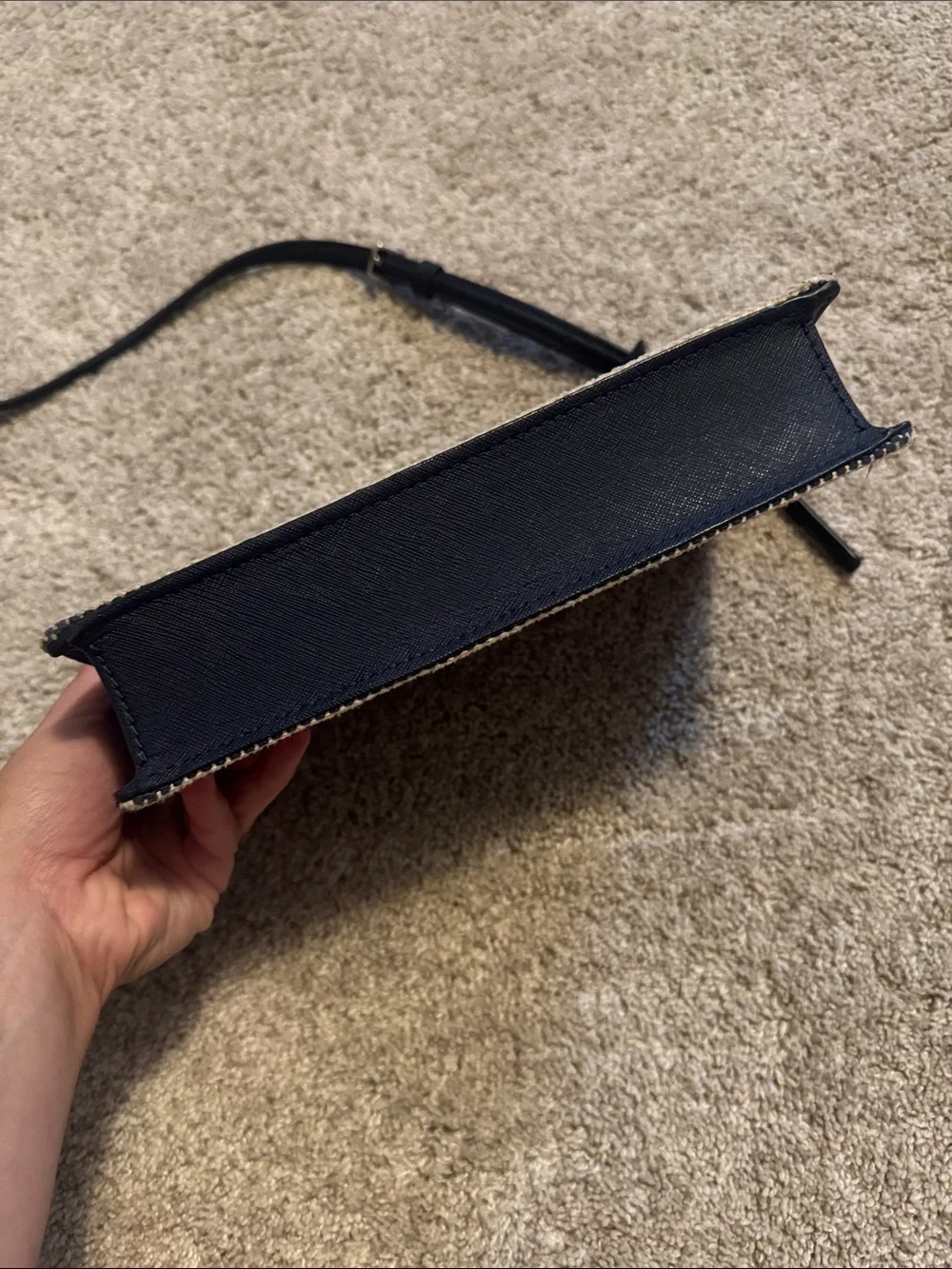 kate spade Navy Multi-Stripe Crossbody with Gold Hardware